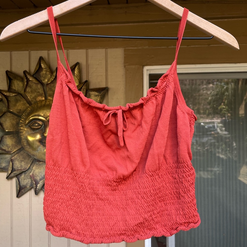 ASOS Terracotta Smocked Crop Top